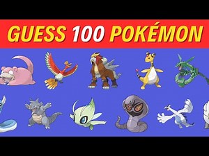Guess 100 Pokémon(Gen1, 2, 3) Challenge Quiz Game🤯✅How Many Marks Can You Get?💯🏆