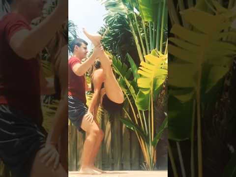 AcroYoga with my son. #split #acroyoga #yoga #fitness