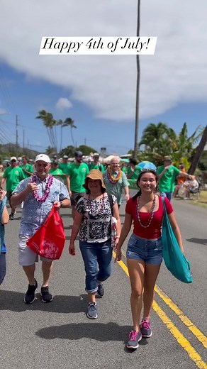 Happy 4th of July from the Kailua Parade. Have a safe holiday ❤️ | Governor Josh Green