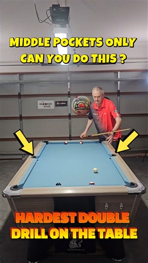 Middle Pocket Only Challenge – Most Players Fail #pool #trending #shorts