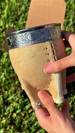 Mate Imperial Personalizado Cuero Crudo Premium con Bombilla