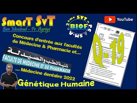 73-Concours Médecine 2021-Q19 de Génétique humaine