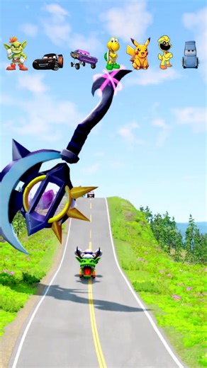 Ogremon Monster vs Giant Magic Hammer – BeamNG Drive Crazy Crash Challenge!