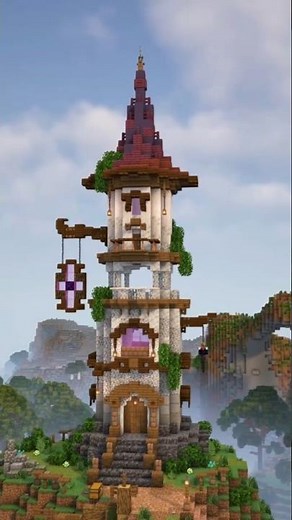 How to Build a Magical Enchanting Tower in Minecraft! 🪄 #Shorts