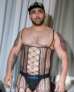 Men Fishnet Lingerie Cutout Lace Bodystocking Sexy Mesh Bodysuit Attached Stockings Tights Strappy See Through - Etsy