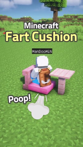 Minecraft Fart Cushion: Funny Redstone Prank for Minecraft Houses