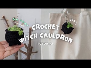 Crochet Witch Cauldron Amigurumi Tutorial | FREE Easy Step by Step No Sew Pattern | Intermediate