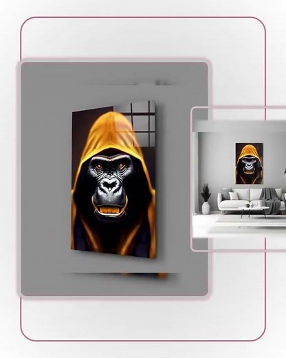 Angry Smile Glass Wall Art || Designer Collection