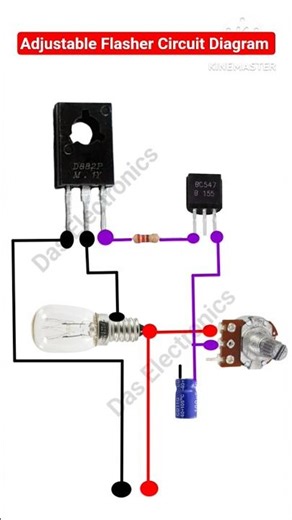 How to Make Adjustable Flasher Light #diyelectronics #electronicsprojects #viralvideo