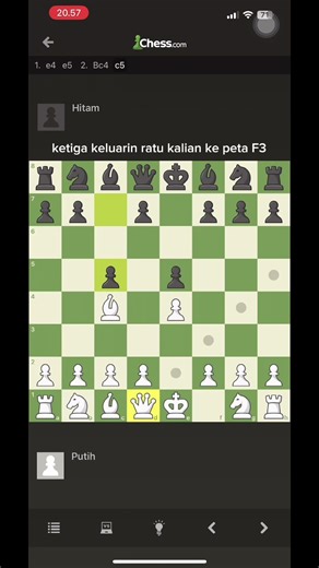 Tutorial checkmate 4 gerakan #chess #chessgame #tutorialchess