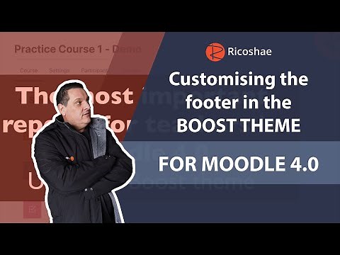 How to DISPLAY and EDIT the site FOOTER in the Boost theme using CSS for MOODLE 4.0