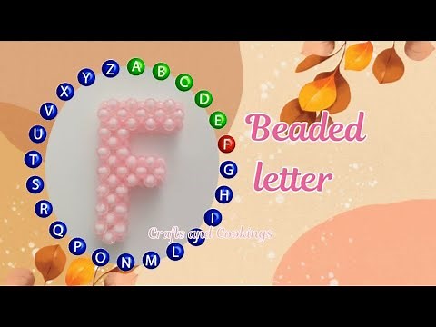DIY How to make beaded letters / 3D beads keychain/ Bead alphabet / Beaded alphabet making class - 6