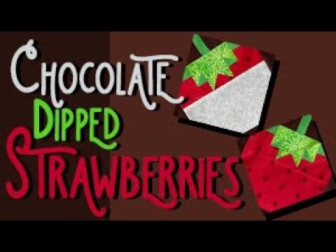 Chocolate Dipped Strawberry Quilt Blocks