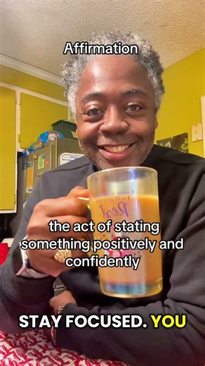 the act of stating something positively and confidently #affirmation