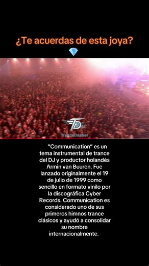 Fans y críticos la siguen considerando una pieza clave del trance clásico y un pilar en los sets de Armin a lo largo de los años. #trane #arminvanbuuren #trancemusic #trancefamily #uplifting