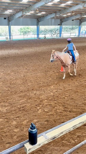 ￼Barrel racing practice with cones