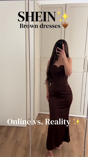 Shein Brown Dresses Online vs Reality — Try-On & Honest Review