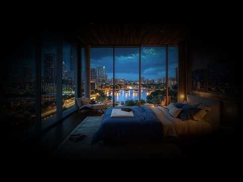 ⛈️ Texas Summer Storm Over Austin at Night | 10 Hours of Rain & Distant Thunder for Deep Sleep