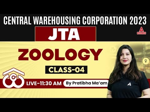 Zoology Class #4 | Central Warehousing Corporation Recruitment 2023 | CWC JTA | By Pratibha Ma'am