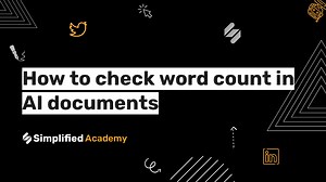 How to check word count in AI documents