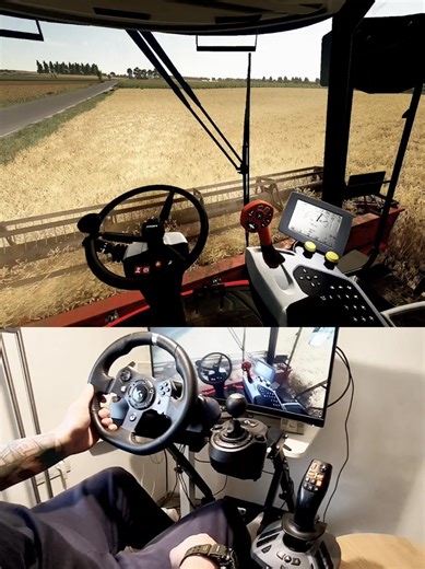 Rostselmash Torum 770 combine Steering Wheel Thrustmaster Farmstick #dkgc #fs25 #rostselmash #farm