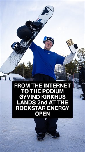 Burton on Instagram: "A huge congrats to #BurtonTeam rider @oyvind.kirkhus on defying the odds to claim second place at this weekend's @rockstarenergy Open. Øyvind got into the contest by winning the REO Video Qualifier Series with a video he submitted online. He then worked his way up through the event qualifiers all the way to the finals in the head-to-head bracket format—a true Cinderella Story. 🎥: @theplatfrm 📷: @mikeyoshida"