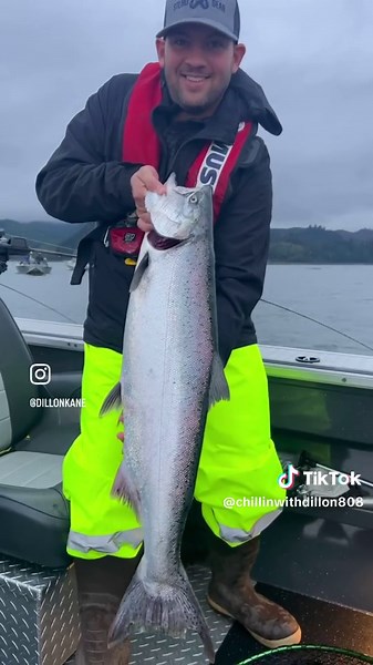 Buoy 10 with fishy waters guide service 🎣 #fishingpnw #stlhdgear #fishtok #rippinlips #salmonfishing #buoy10 #fishing