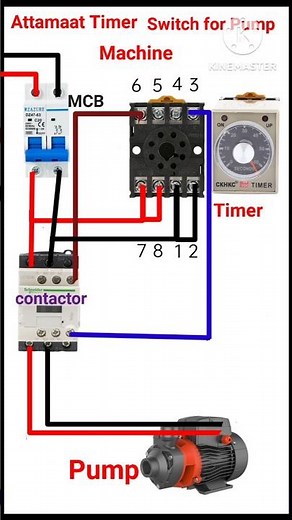 How to Connect Timer with Magnetic Contactor for Water Pump | Water Pump Control Panel Wiring: #pump