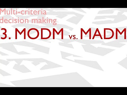 Multicriteria decision making III : MODM vs. MADM