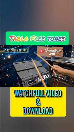 Tabla | Yamaha dtx | Free tones| Church Beginner Kit #viral #tabla #music #yamaha #drummer #pad #dtx