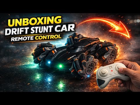 RC Drift Stunt Car Remote Control Unboxing & 360° Test 😱🔥