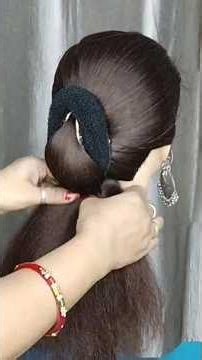 banana Pin donut bun hairstyle tutorial in 2 min #shorts #hairstyle #diyhairstyle #easyhairstyle
