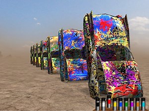 WebGL Cadillac Ranch by Xavier Bourry - Experiments with Google