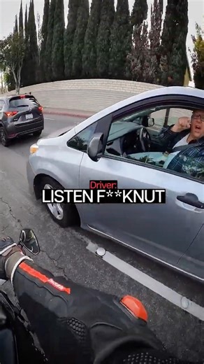 Biker Laughs At Infuriated Driver🤣