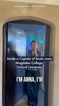 Inside a Captain of Boats room at Oxford University's Magdalen College 🚣‍♀️ #OxfordUniversity