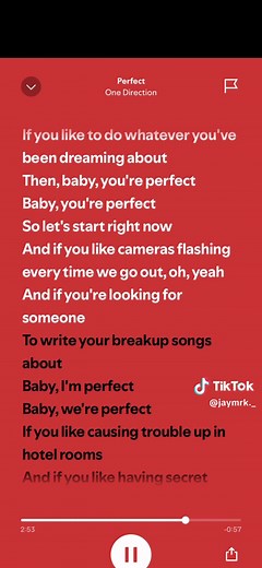 Perfect Lyrics - One Direction