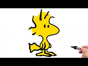 How to Draw Woodstock From Snoopy