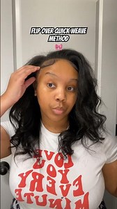 Flip over quick weave method tutorial 💕 #quickweave #minivlog #dayinthelife #hairstyle
