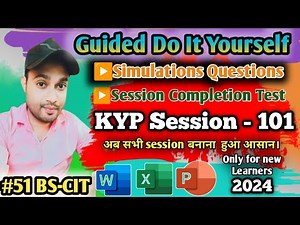 🔥Session 101: Session #51 BS-CIT - Guided Do It Yourself || हिन्दी।।#bscit #A.yazdani#kypsession