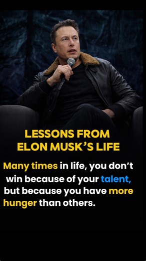 Elon Musk Life Lessons | Hunger Talent | Motivational Shorts#ytshorts #shorts #ytshorts