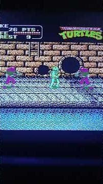 TEENAGE MUTANT NINJA TURTLES II: ARCADE GAME (NES) LEVEL 2 #nesgames #nes #retrogaming #tmnt #viral