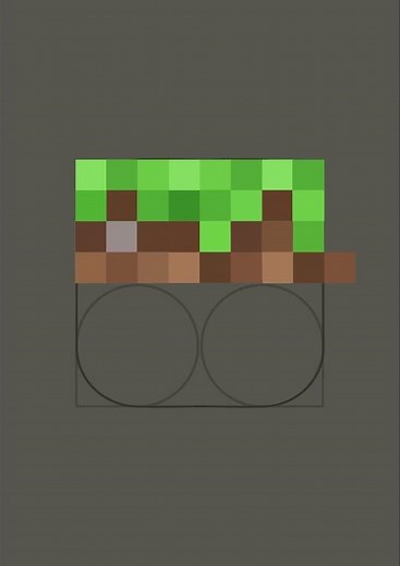 Block by block 🟩🟫See how the Minecraft logo comes to life