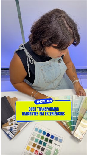Não é só decoração. É conceito, projeto e impacto ♻️✨ Design de Interiores começa aqui. #EstácioMaiorDoBrasil #DesignDeInteriores