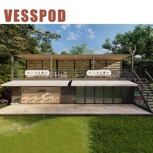 [Hot Item] 40FT Prefab Shipping Container Restaurant Luxury Modular Cafe Container Bar Shop Cafe