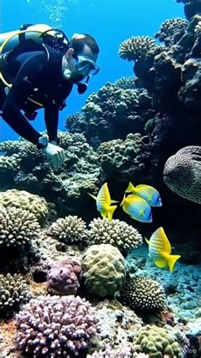 Moray Eel & Vibrant Coral Reef 🤿🐠