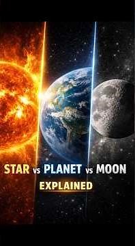 Star vs Planet vs Moon Explained 🪐🌌🌍🌛☄️#shorts