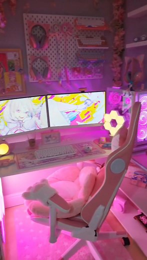 Pink Gaming Room Setup Tour