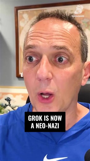 2.2K views · 57 reactions | The X/Twitter chatbot is now a neo-Nazi. But what if Elon didn't program it, and the AI "basically knows that instinctively we're drawn towards this type of anti-Semitic content"? Which is worse? Watch JVL, Sarah Longwell, and Sam Stein in the latest episode of The Next Level: https://thebulwark.com/p/elons-bot-goes-full-bigot-trumps | The Bulwark | Facebook