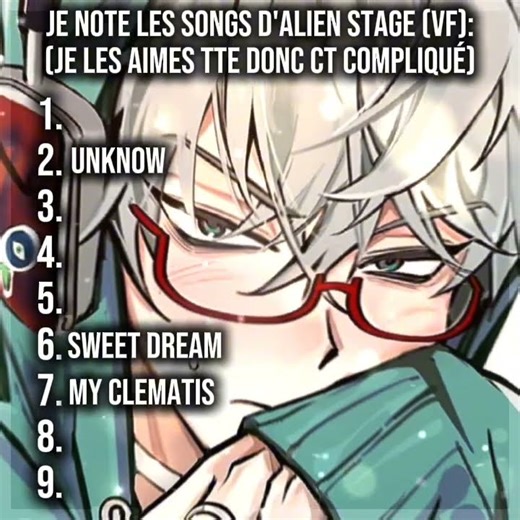 Je classe tt les song d'Alien stage || partie 1 || #trend #anime #edit #pourtoi #pourvous