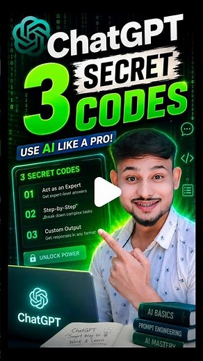 ChatGPT Ke 3 Secret Codes 🤯 | Use AI Like a Pro!